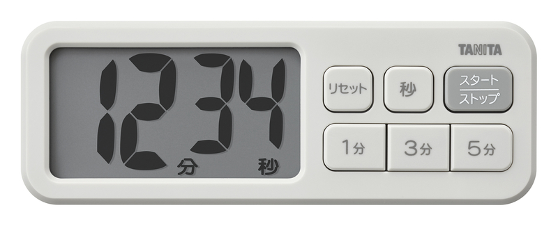 抗菌でか見えタイマー マットグレー