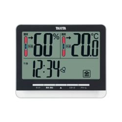 デジタル温湿度計<快適レベルを5段階でお知らせ> ブラック