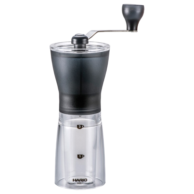 コーヒーミル・セラミックスリム 24g 2杯用 (透明ブラック)