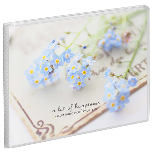Pポケットアルバム NP KG（ハガキ）サイズ 横 20枚収納 フラワーブルー