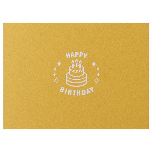 写真台紙 シーンランス Lサイズ 2面（ヨコ） ハピバ オレンジ