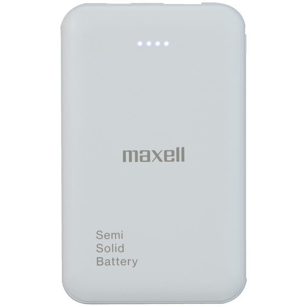 半固体電池採用モバイル充電バッテリー 5000mAh （ホワイト）