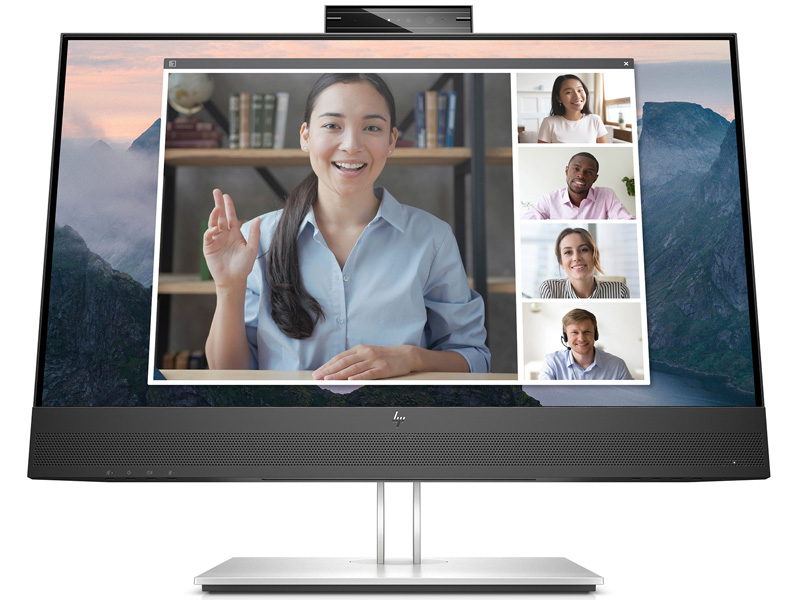 HP E24mvG4 23.8inビデオ会議用IPSモニター(23.8型/1920×1080/VGA HDMI DisplayPort/ブラック/スピーカー:あり/3年間保証(3年間オンサイト翌営業日対応 3年間パーツ保証))