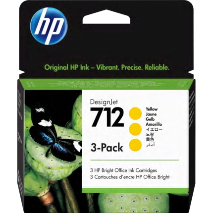 HP712インクカートリッジ イエロー 29ml×3