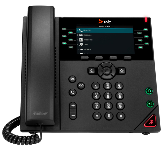 Poly VVX 450 電話機 PoE給電