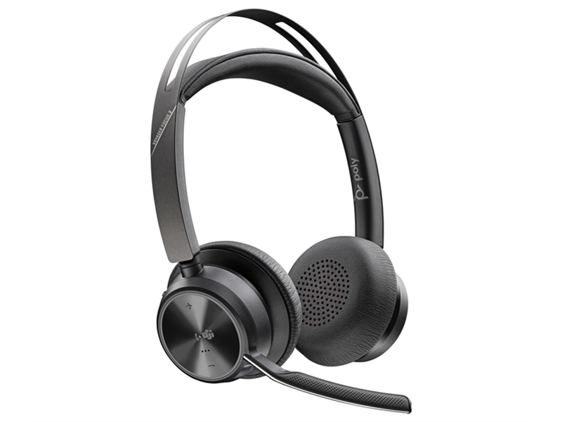 Poly Voyager Focus 2 USB-Cドングル付 +USB-A 変換アダプタ付 両耳 ワイヤレスモデル ノイズキャンセリングマイク搭載 Microsoft Teams認定モデル