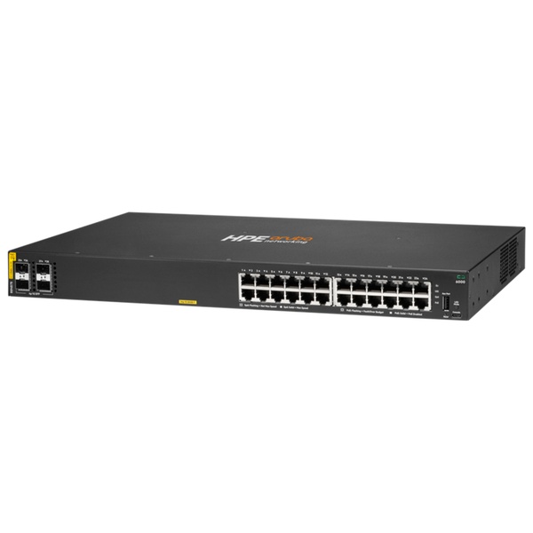 HPE Aruba Networking CX 6000 24G Class4 PoE 4SFP 370W Switch