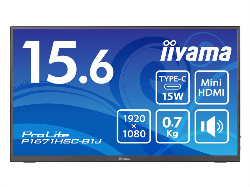 液晶ディスプレイ 15.6型/1920×1080/USB Type-C、MiniHDMI/ブラック/スピーカーあり/IPS方式パネル/3年保証