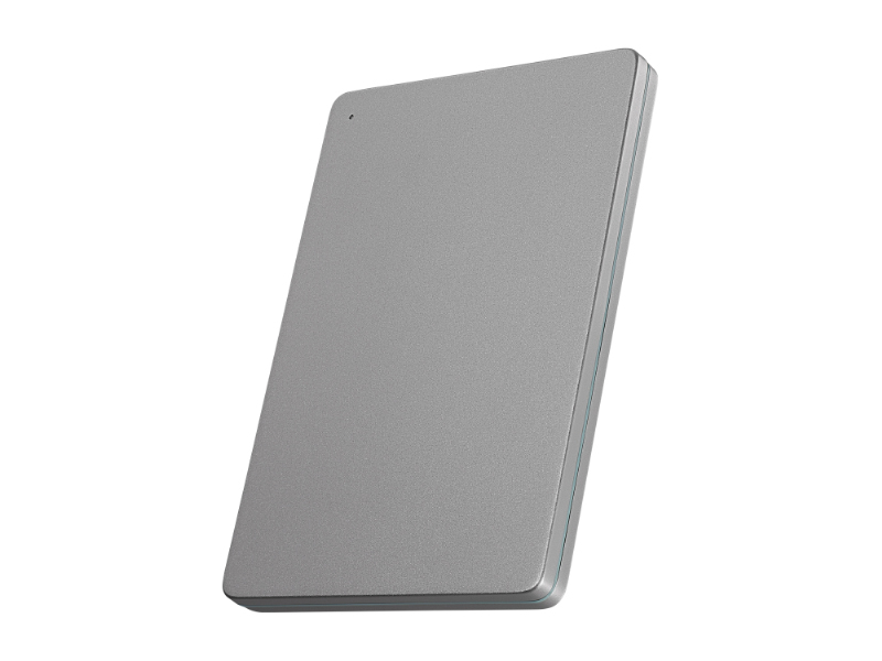 USB 5Gbps（USB3.2 Gen1）USB-A対応ポータブルHDD「カクうす」 Silver×Green 1TB