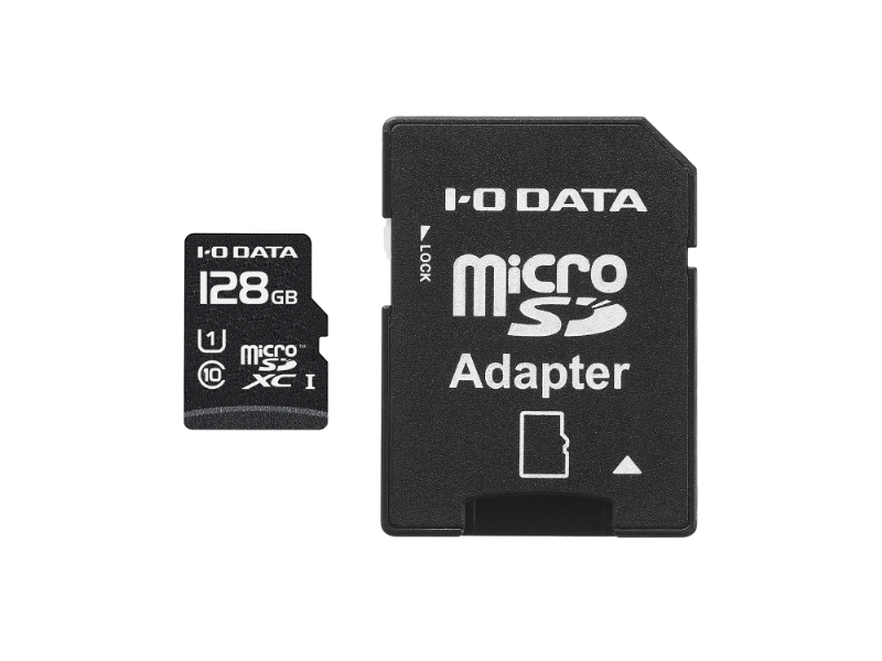 UHS-I UHS スピードクラス1対応microSDメモリーカード（SD変換アダプター付き） 128GB