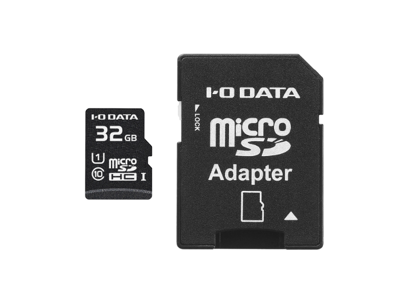 UHS-I UHS スピードクラス1対応microSDメモリーカード（SD変換アダプター付き） 32GB