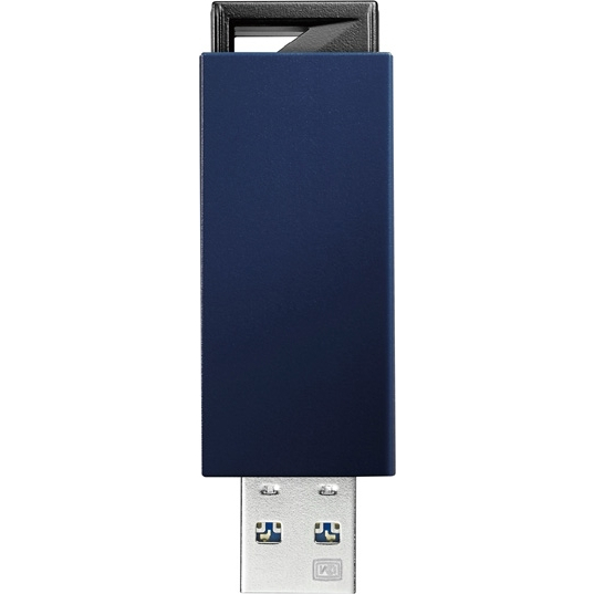 USB3.0/2.0対応 ノック式USBメモリー 32GB ブルー