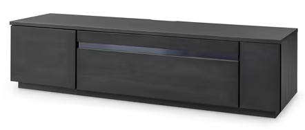 ボックステレビ台 アッパータイプ ガラス扉付 145サイズ ブラック