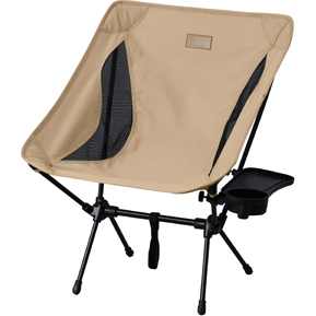 キャンプチェア ロータイプ ベージュ
