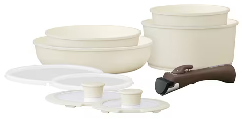 セラミックカラーパン9点セット ディープアイボリー