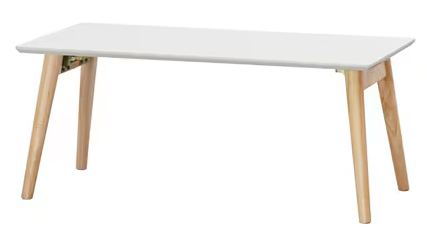 折り畳みセンターテーブル ナチュラル/ホワイト