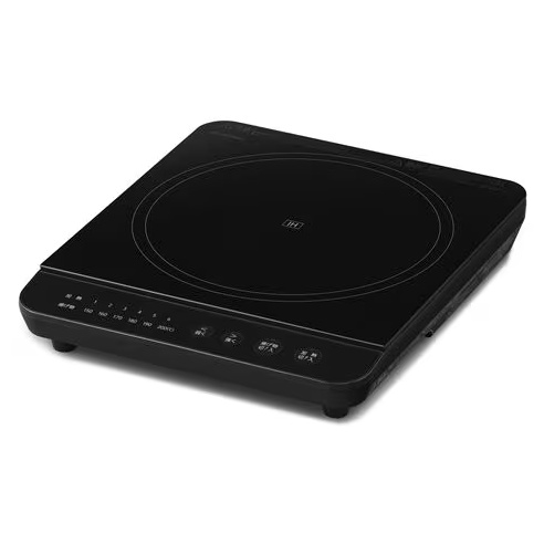1口IHコンロ 1400W ブラック