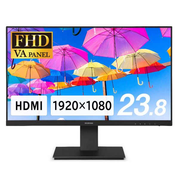 液晶ディスプレイ (23.8型/1920×1080/DC IN、VGA、HDMI×1/ブラック/スピーカー：なし)