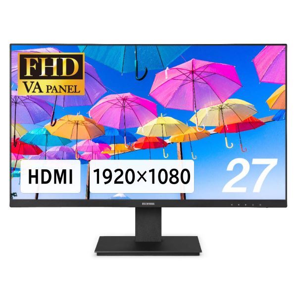 液晶ディスプレイ (27型/1920×1080/DC IN、VGA、HDMI×1/ブラック/スピーカー：なし)