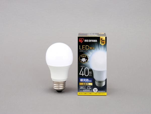 LED電球 E26 広配光 40形相当 昼光色