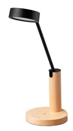 LEDデスクライト Qi充電シリーズ 平置きタイプ 調光・調色 ウッド