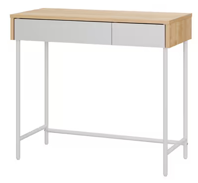 リビングデスク ナチュラル/グレー