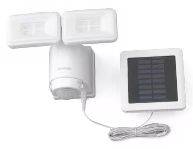 ソーラー式LED防犯センサーライト パールホワイト