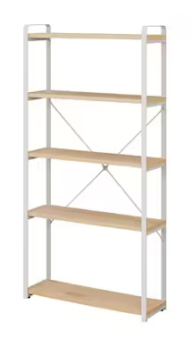 スチールウッドスリムラック ナチュラル/グレー