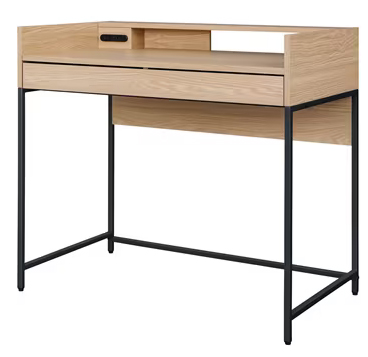 リビングデスク ナチュラル/ブラック