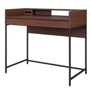 リビングデスク ウォールナット/ブラック