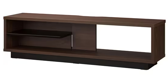 オープンテレビ台 スタンダードタイプ 幅約120cm ウォールナット/ブラック