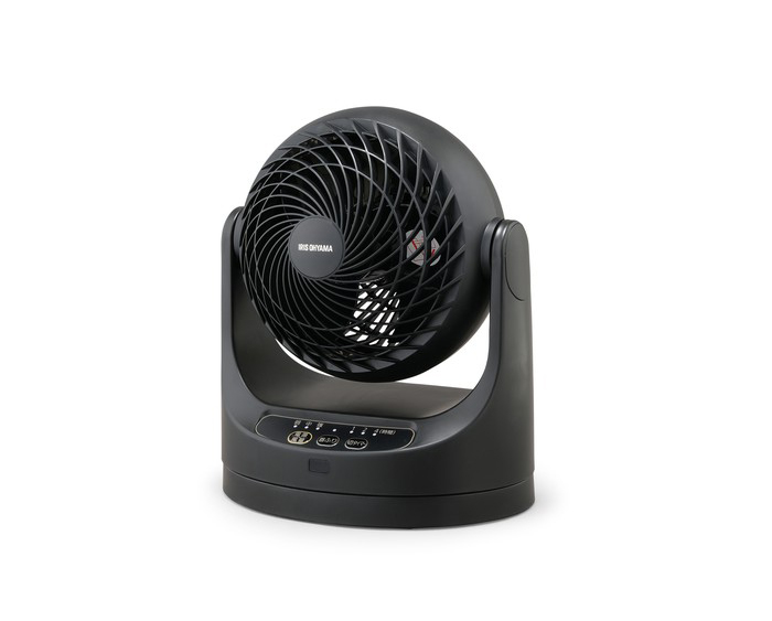 サーキュレーター 8畳 リモコン首振り マカロン型 ブラック