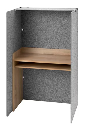 リモートワークデスク グレー/ナチュラル