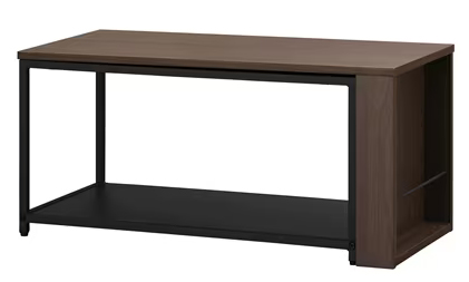 伸縮センターテーブル ウォールナット/ブラック