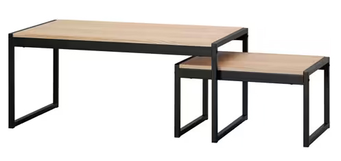 スチールフレームセンターテーブル ナチュラル