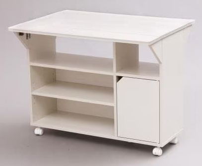 扉付きキッチンワゴン オフホワイト