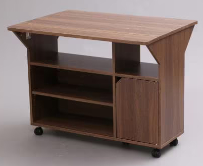 扉付きキッチンワゴン ウォールナット