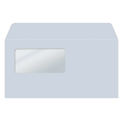 窓付封筒(アクア)シールのり付き