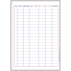 A4元帳ページプリンタ3行明細