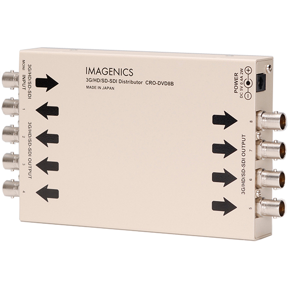 1入力8出力3G/HD/SD-SDI分配器