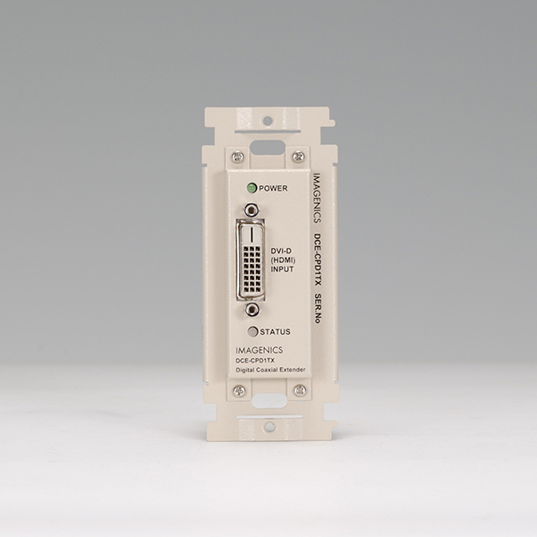HDMI（DVI）信号同軸延長器・送信器（壁プレート型）