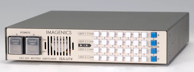 7入力4出力12G-SDIマトリックススイッチャー