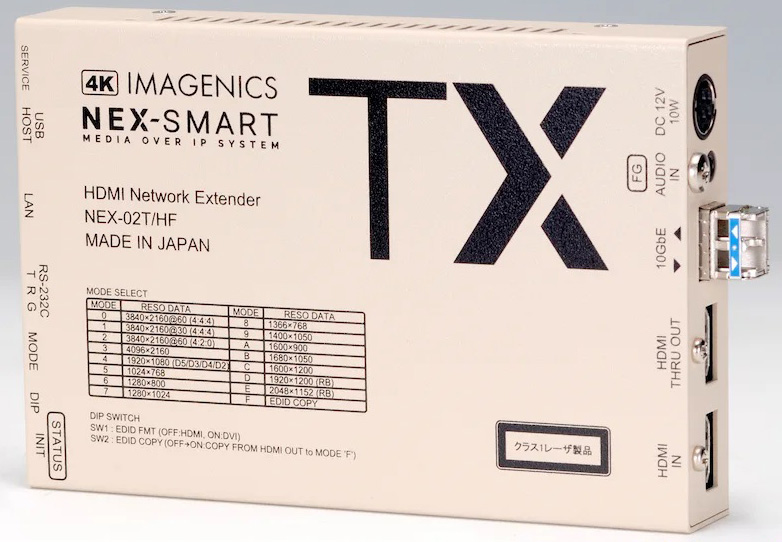 HDMIネットワーク送信器（シングルモードファイバーケーブル伝送タイプ）