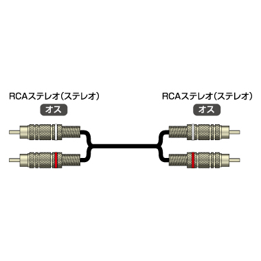 音声信号用ケーブル 両端RCA(オス) 30m