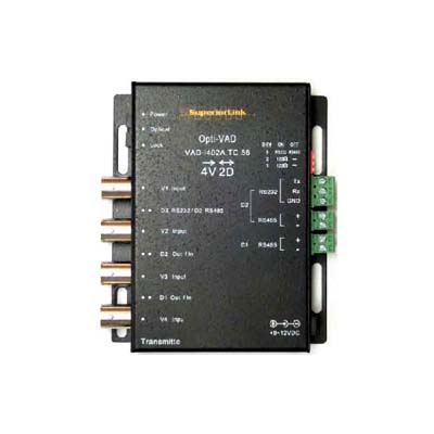 コンポジット用4映像＋RS232C＋RS485光ファイバー伝送 送信器