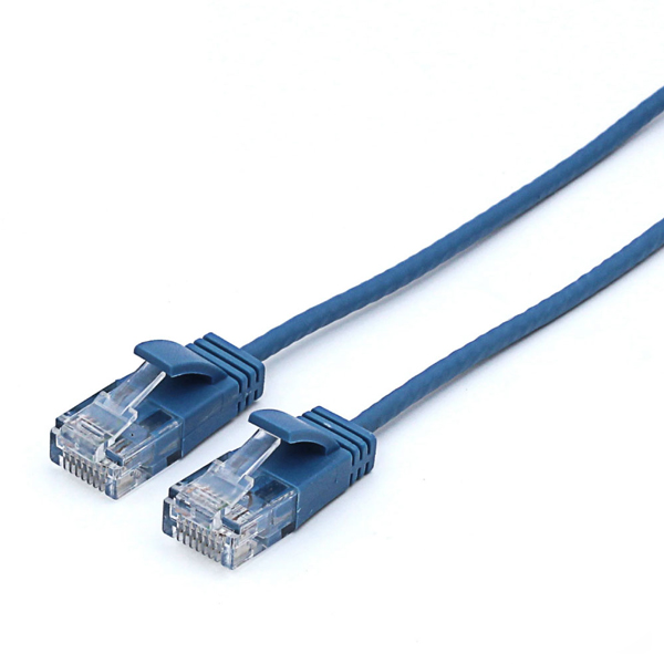 Cat6A スリムLANケーブル 0.5m ブルー