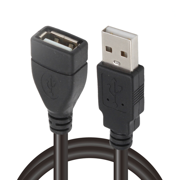 USB2.0延長ケーブル 2m ブラック