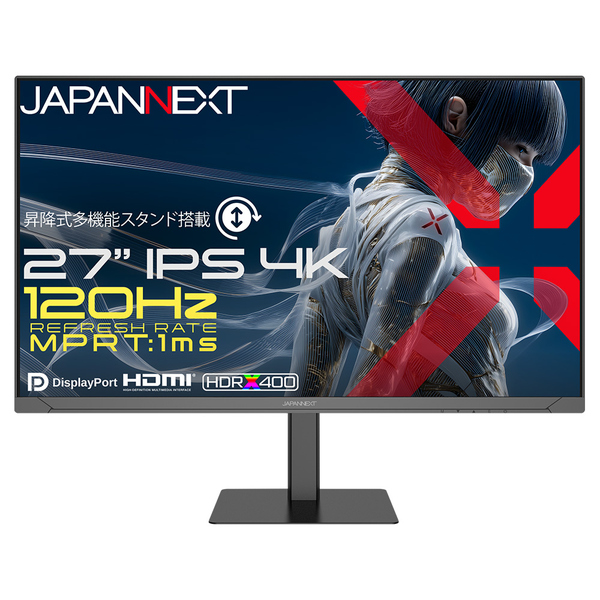 ゲーミング液晶ディスプレイ 27型/3840×2160/HDMI×2、DP×2/ブラック/スピーカー有/2年保証