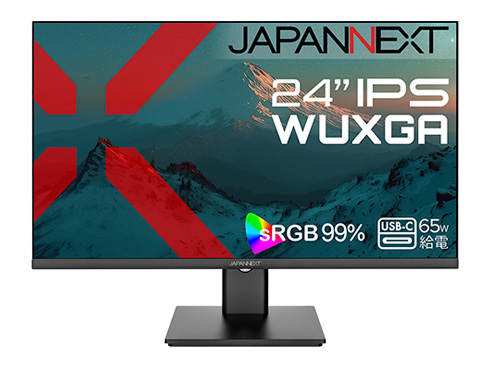 液晶ディスプレイ 24型/1920×1200/HDMI×1、DP×1、USB-C×1/ブラック/スピーカー有/2年保証