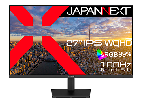 液晶ディスプレイ 27.3型/2560×1440/HDMI×2、DP×1/ブラック/スピーカー有/2年保証